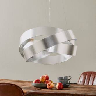 Pura hanglamp met bladzilver, 60cm, 3x E27