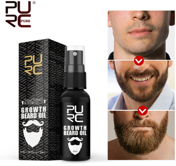 PURC Beard Growth Oil Support Vitamin Formula make Beard Fuller & Thicker Beard Grooming Beard & Mustache Maintenance Treatment