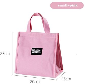 Purdored 1 Pc Vrouwen Grote Lunch Tas Thermische Geïsoleerde Lunch Box Tote Koeltas Bento Pouch Lunch Container Voedsel opbergtas klein-roze