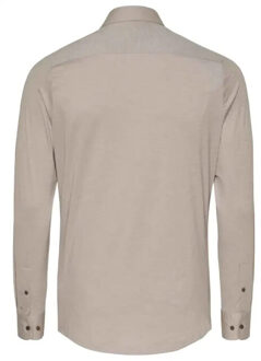 Pure 4030-21750 210 effen beige heren overhemd lange mouw - 41 (L)