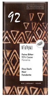 Pure chocolade 92% Vivani - Tablet 80 gram - Biologisch