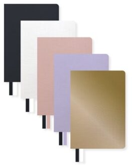 Pure croco notitieboekje, formaat a6, gelinieerd, pakje à 5 stuks