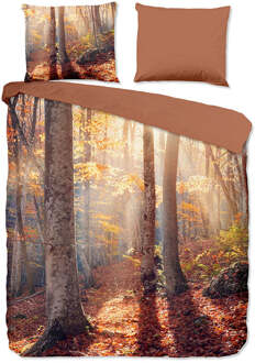 Pure Dekbedovertrek Autumn - Eenpersoons (140x200 Cm) - Meerkleurig Microvezel - Natuur - Pure - Dekbed-Discounter.nl - 140 x 200/220 cm