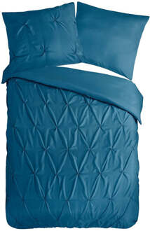 Pure Dekbedovertrek Chesterfield - Petrol - Eenpersoons (140x200 Cm) - Petrol Microvezel - Effen & Hotel Luxe - Pure - Dekbed-Discounter.nl - 140 x 200/220 cm