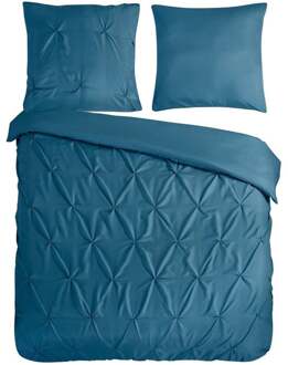 Pure Dekbedovertrek Chesterfield - Petrol - Lits-Jumeaux (240x220 Cm) - Petrol Microvezel - Effen & Hotel Luxe - Pure - Dekbed-Discounter.nl - 240 x 200/220 cm