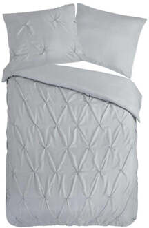 Pure Dekbedovertrek Chesterfield - Zilvergrijs - Eenpersoons (140x200 Cm) - Grijs Microvezel - Hotel Luxe - Pure - Dekbed-Discounter.nl - 140 x 200/220 cm