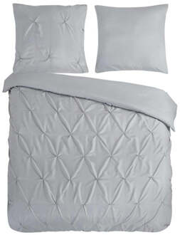 Pure Dekbedovertrek Chesterfield - Zilvergrijs - Lits-Jumeaux (240x220 Cm) - Grijs Microvezel - Hotel Luxe - Pure - Dekbed-Discounter.nl - 240 x 200/220 cm