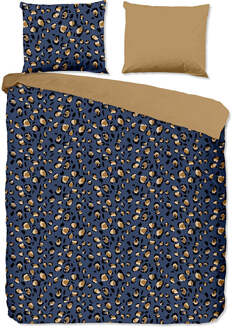 Pure Dekbedovertrek Colin - Eenpersoons (140x200 Cm) - Blauw Microvezel - Stippen - Pure - Dekbed-Discounter.nl - 140 x 200/220 cm