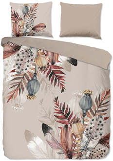 Pure Dekbedovertrek Famm - Tweepersoons (200x200 Cm) - Taupe Microvezel - Natuur - Pure - Dekbed-Discounter.nl - 200 x 200/220 cm