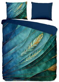 Pure Dekbedovertrek Neva - Tweepersoons (200x200 Cm) - Blauw Microvezel - Veren - Pure - Dekbed-Discounter.nl - 200 x 200/220 cm