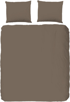 Pure Dekbedovertrek Pure Uni - Taupe - Tweepersoons (200x200 Cm) - Taupe Microvezel - Effen - Pure - Dekbed-Discounter.nl - 200 x 200/220 cm