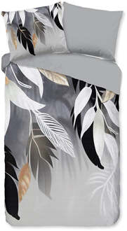 Pure Dekbedovertrek Ross - Lits-Jumeaux (240x220 Cm) - Grijs & Meerkleurig Microvezel - Natuur - Pure - Dekbed-Discounter.nl Grijs,Meerkleurig - 240 x 200/220 cm