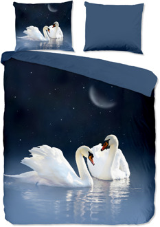 Pure Dekbedovertrek Share - Eenpersoons (140x200 Cm) - Blauw & Meerkleurig Microvezel - Natuur & Dieren - Pure - Dekbed-Discounter.nl Blauw,Meerkleurig - 140 x 200/220 cm