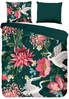 Pure Dekbedovertrek Telse - Lits-Jumeaux (240x220 Cm) - Groen Microvezel - Natuur & Dieren - Pure - Dekbed-Discounter.nl - 240 x 200/220 cm