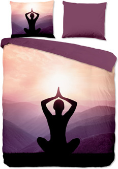 Pure Dekbedovertrek Yoga - Tweepersoons (200x200 Cm) - Meerkleurig Microvezel - Landschap - Pure - Dekbed-Discounter.nl - 200 x 200/220 cm