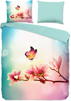Pure Dekbedovertrek Yuni - Tweepersoons (200x200 Cm) - Meerkleurig Microvezel - Bloemen & Dieren - Pure - Dekbed-Discounter.nl - 200 x 200/220 cm