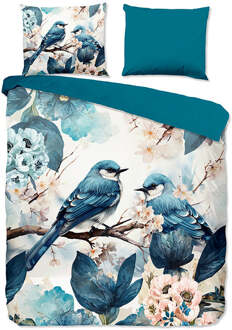 Pure Dekbedovertrek Zari - Lits-Jumeaux (240x220 Cm) - Blauw & Meerkleurig Microvezel - Dieren & Natuur - Pure - Dekbed-Discounter.nl Blauw,Meerkleurig - 240 x 200/220 cm