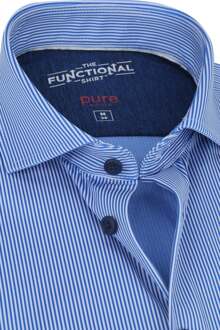 Pure Functional Overhemd Strepen Blauw - 38,39,40,41,42,43,44