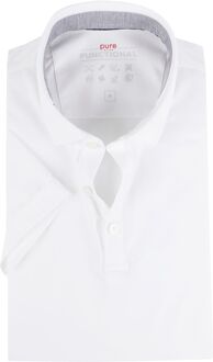 Pure Functional Polo slim fit shor Wit - XL,L,M,S,3XL,XXL