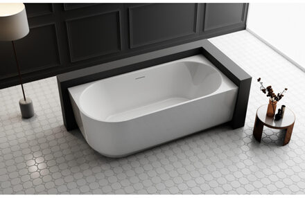 Pure half vrijstaand hoekbad - rechts - 150x75x58cm - acryl - glans wit TW-7313R-GW-150 Wit glans