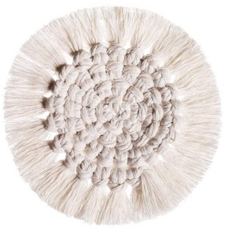 Pure Handgemaakte Katoenen Gevlochten Antislip Isolatie Matten Voor Keuken Noord-europa Macrame Cup Pad Tafelkleed Tafel Mat 03