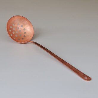 Pure Handleiding Koper Soep Rijst Lepel Kleine Handgemaakte Koperen Lekkage Lepel Vergiet Zeef Servies 2 / M