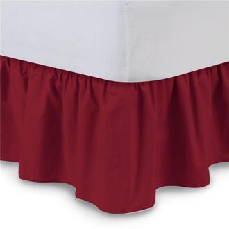 Pure Kleur Hotel Queen Size Bed Rok Wit Bed Shirts Zonder Oppervlak Elastische Band Koningin King Op/makkelijk Uit Bed Rok bordeaux 150x200cm