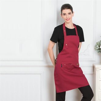 Pure Kleur Koken Keuken Schort Werk Schorten Vrouw Man Chef Slabbetjes Ober Bbq Kapper Uniform Verstelbare Keuken Accessoire