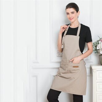 Pure Kleur Koken Keuken Schort Werk Schorten Vrouw Man Chef Slabbetjes Ober Bbq Kapper Uniform Verstelbare Keuken Accessoire