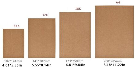 Pure Kleur Kraftpapier Schetsboek Schoolkinderen Briefpapier Lijm Up Draft Notebook Dikke Notepad Schetsboek A4 / beige geel