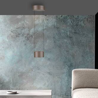 Pure LED hanglamp Clipse, bronskleurig Ø 20 cm CCT, 2-lamps brons, transparant