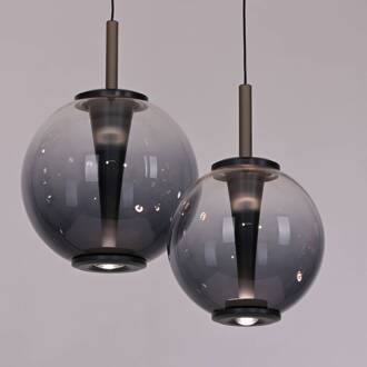 Pure LED hanglamp E-Infinity, grijs/rookgrijs, Ø 50 cm, CCT grijs, rookgrijs