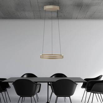 Pure LED hanglamp E-Loop, brons, Ø 50 cm, aluminium CCT