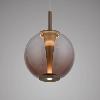 Pure LED hanglamp Infinity, brons/amber, Ø 18 cm, CCT brons, amber