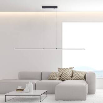 Pure LED hanglamp Lite, antraciet, 160 cm, CCT, dimbaar antraciet, wit