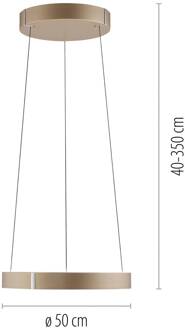 Pure LED hanglamp PURE E-Clipse, brons, Ø 50 cm, CCT bronce