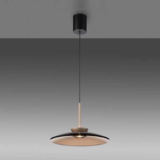 Pure LED hanglamp PURE E-Moon brons, amberglas (donker), Ø50cm brons, amber (donker)