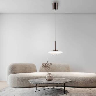 Pure LED hanglamp Vitrum bruin/opaalglas/aluminium Ø 22 cm bruin, opaal