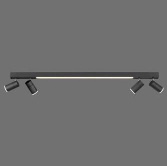 Pure LED plafondlamp Lines, 120 cm, antraciet, afstandsbediening antraciet, wit