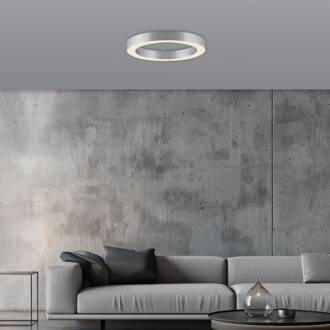 Pure LED plafondlamp Lines, Ø 35 cm, zilverkleurig, CCT