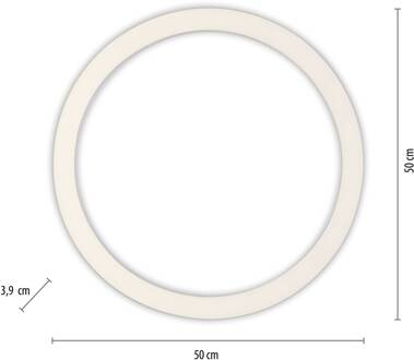 Pure LED plafondlamp Lines, Ø 50 cm, zilverkleurig, CCT