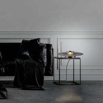 Pure LED tafellamp Vitrum grijs glas/aluminium touchdimmer grijs, rokerig grijs-transparant