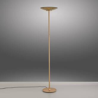 Pure LED vloerlamp Maan bronskleurig aluminium/glas dimmer brons, brons-transparant