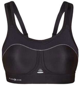 Pure Lime Compressie - Sportbeha - Vrouwen- Zwart