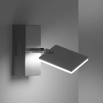 Pure Mira LED wandlamp met remote, CCT, alu gesatineerd aluminium