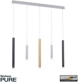 Pure Paul Neuhaus Pure-Gemin LED hanglamp mix zilver, zwart, goud