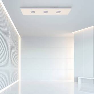 Pure Paul Neuhaus Pure-Neo LED plafondlamp 120x30cm geborsteld aluminium, wit