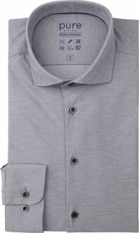 Pure Shirt Melange Grey Grijs - 38,39,40,41,42,43,44