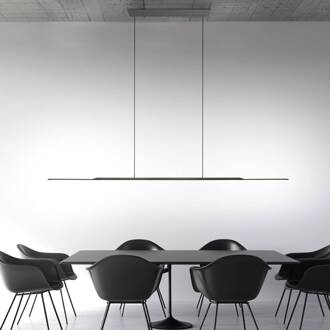 Pure Surface LED hanglamp, grijs, 160 cm, aluminium 3.000 K