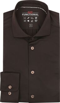 Pure The Functional Shirt Donkerbruin - 37,38,39,40,41,42,43